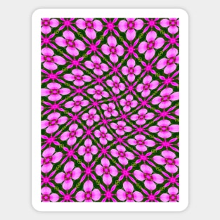 Bright Pink Flower Pattern Sticker